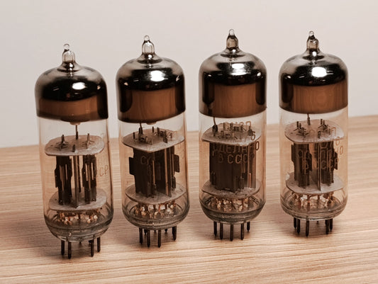 4 pcs LOT 6N6P tubes Gold grid New NOS 70's 1976 radio 6.3 Volt