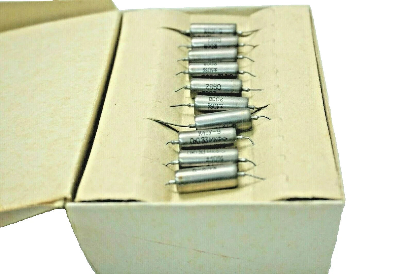 K40Y-9 0.033uF 10% 200V PAPER IN OIL CAPACITORS NEW/ NOS QTY-10