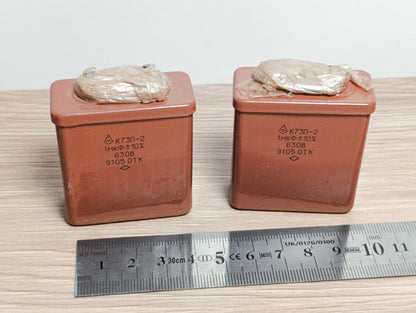 2Pcs. AUDIO CAPACITOR K73P-2 630V 1uF 10 % NOS PETP USSR NOS