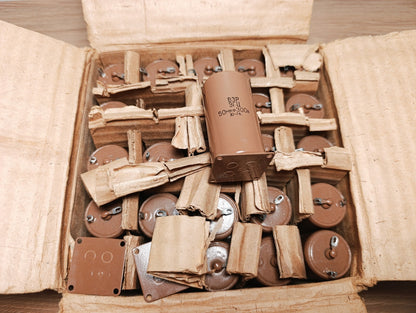 2pcs  VZP ЭGC ЭGЦ 50uF 300V PAPER OIL Capacitors USSR NOS NEW PIO Soviet Radio
