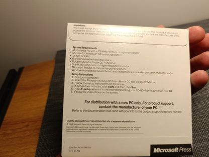 Microsoft Windows 98 Starts Here Press PC CD Rom Disc ( CD ONLY) CD 1897