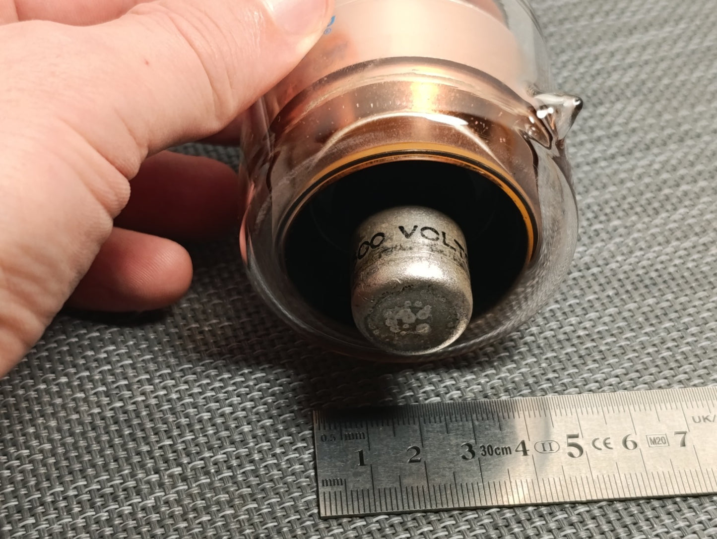 1pcs. 250 pf, 7.5 KV Peak, Jennings JCS-250 Fixed Vacuum Capacitor USED