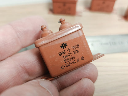 4Pcs. AUDIO CAPACITOR OMBG-2 200V 1uF 10% NOS OМБГ-2 USSR NOS