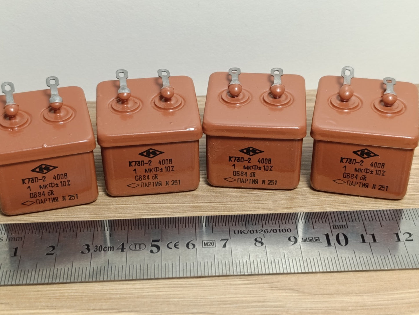 4Pcs. AUDIO CAPACITOR K73P-2 400V 1uF 10% NOS PETP USSR NOS