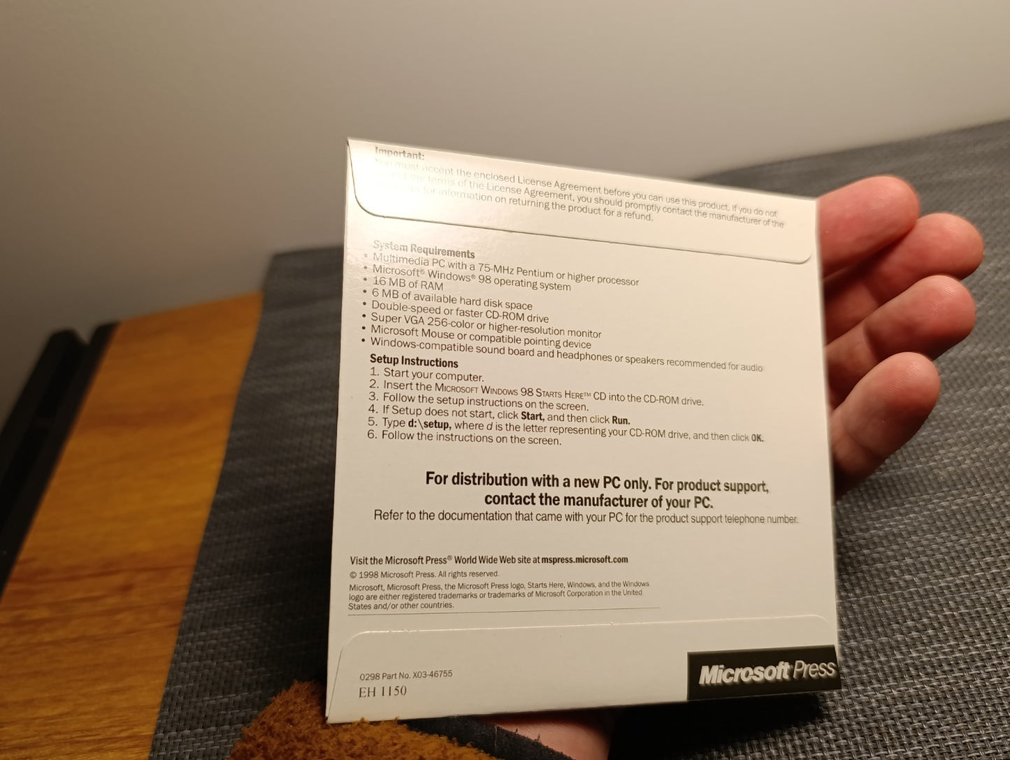 Microsoft Windows 98 Starts Here Press PC CD Rom Disc ( CD ONLY) CD 1897