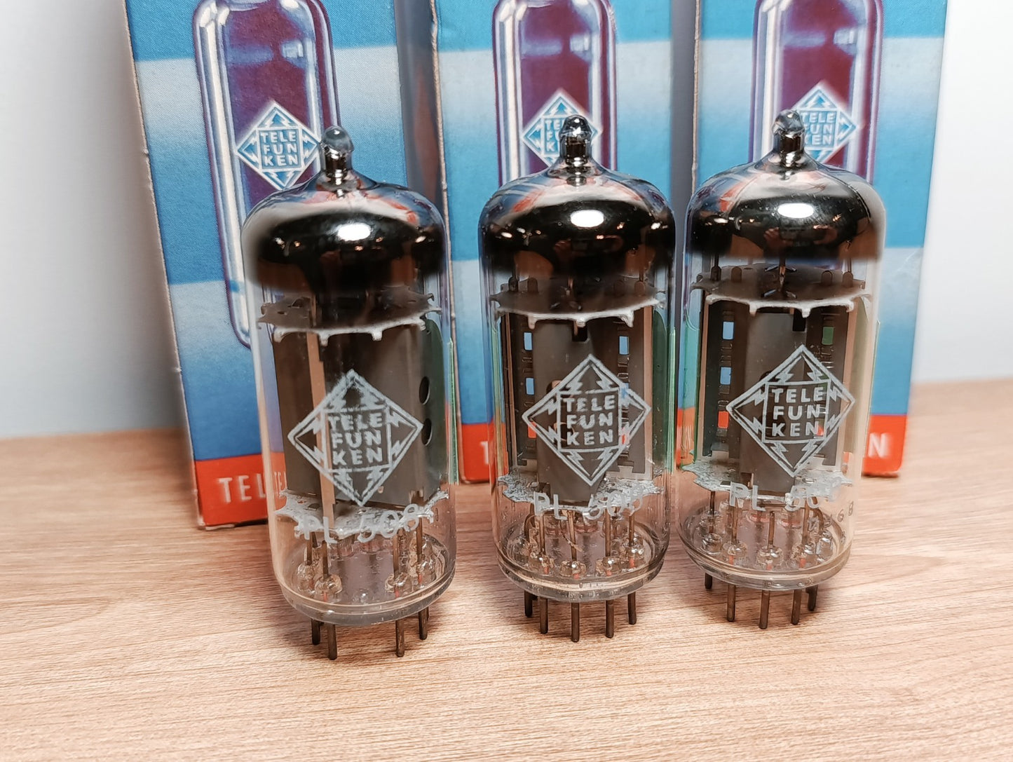 3Pcs LOT. PL508 Telefunken TFK NOS & NIB Vintage Tube Original Box Same Date