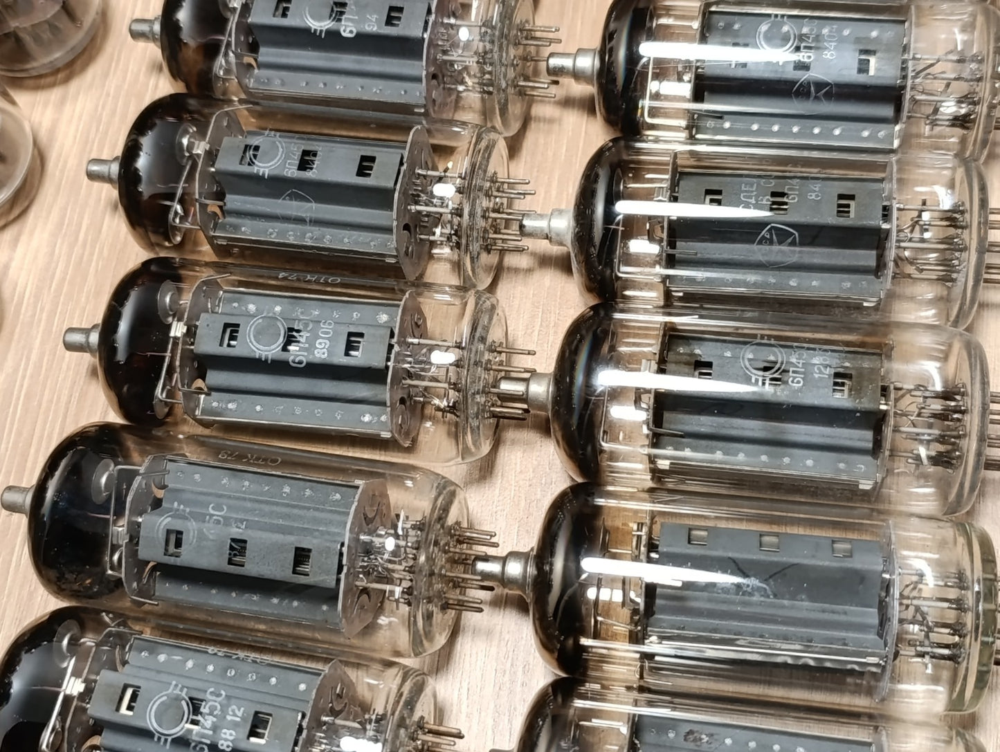 4 pcs. LOT Little Used 6P45S Svetlana tubes - NOT Matched Similar:  EL509 / 6KG6