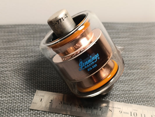 1pcs. 250 pf, 7.5 KV Peak, Jennings JCS-250 Fixed Vacuum Capacitor NEW NOS