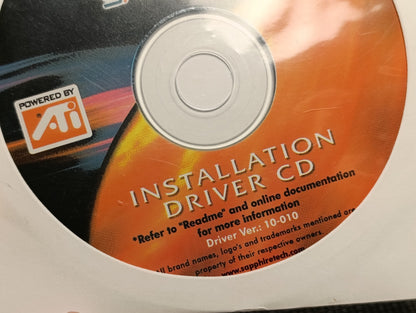 ATI Radeon Sapphire, Installation Driver CD, Version  10-010