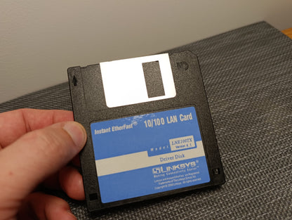 Vintage Instant EtherFast 10/100 LAN Card Linksys Driver 3.5" Disk Version 4.1