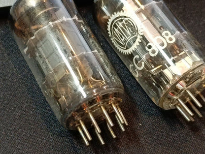 Pair VALVO ECC 808 (ECC808) Tubes USED (2pc lot) Original BOX Triode