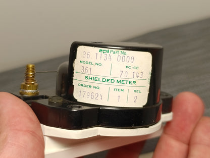 API Model 361 Shielded D.C Amperes Meter Vintage Panel white 0-5 NEW NOS