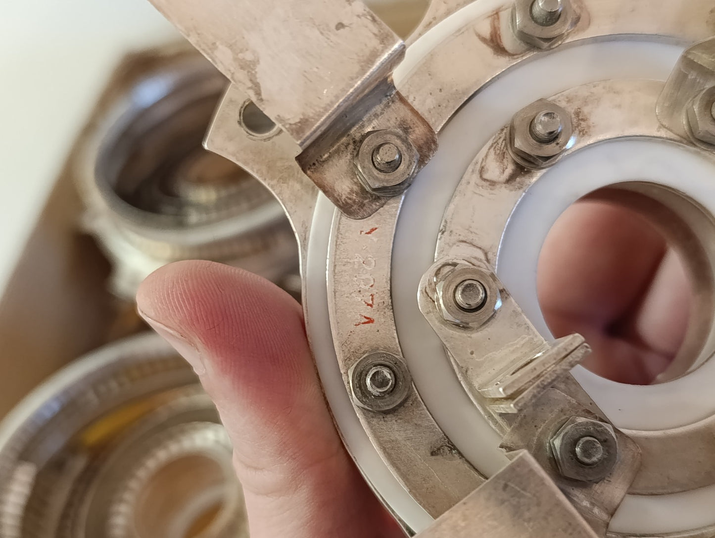 1 socket Y297-A Eimac Air System Socket for 4CX5000A (Pull) with missing parts!