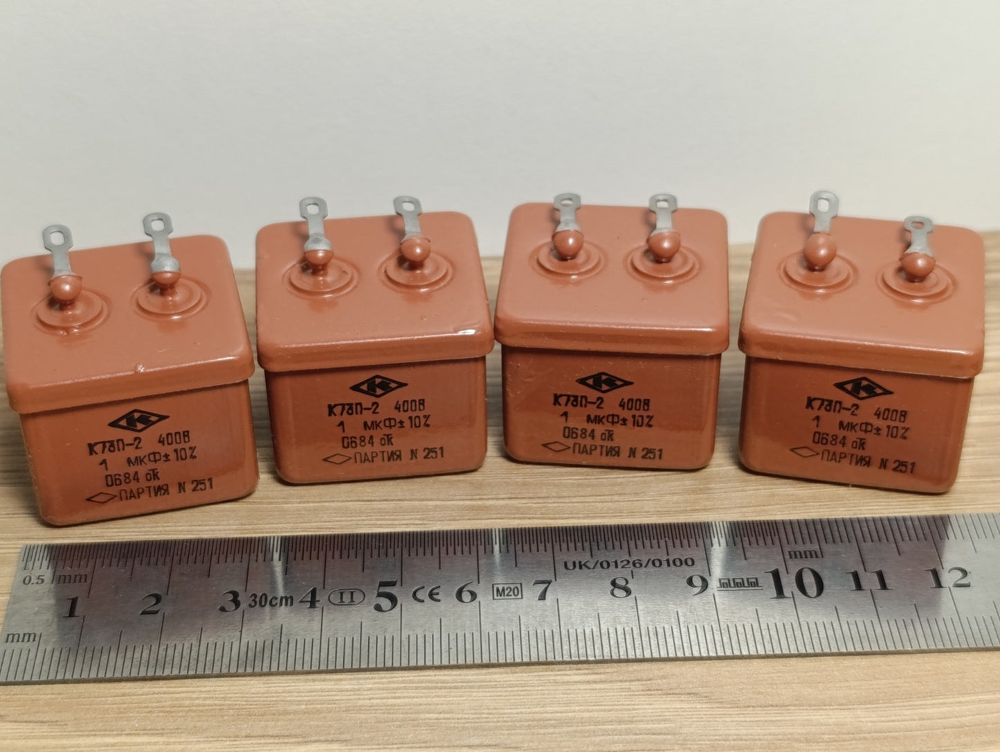 4Pcs. AUDIO CAPACITOR K73P-2 400V 1uF 10% NOS PETP USSR NOS