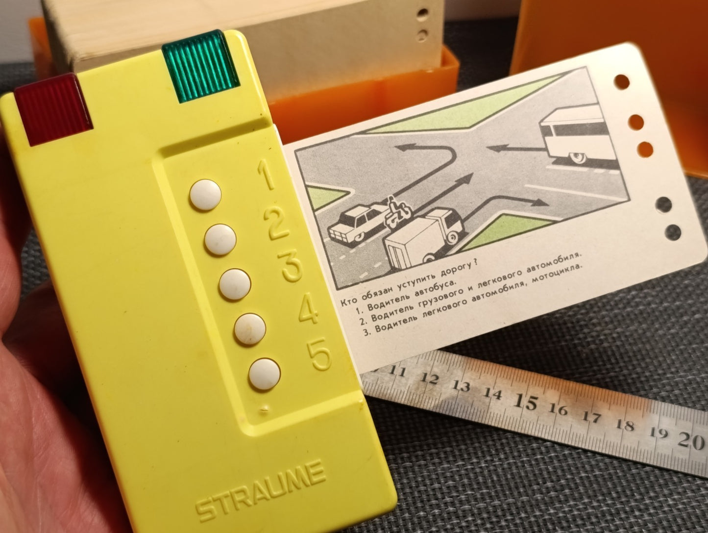 STRAUME DRIVING EGZAMINATION LESSONS DEVICE Used and working Soviet vintage