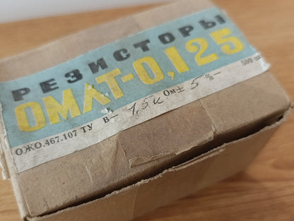 500Pcs. LOT NOS/ NEW 1.5K Ohm 0.125W 5% OMLT resistor Russian military grade