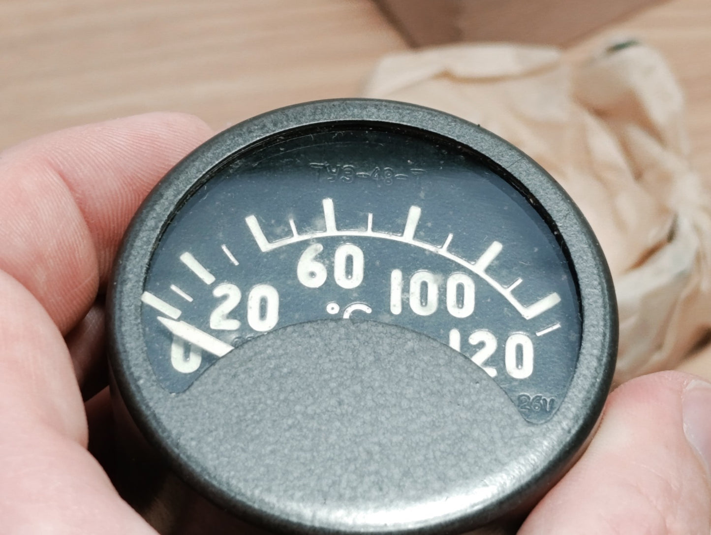 Thermometer with sensor TUZ-48-3 / ТУЗ-48-Т Vintage with box for aviation soviet