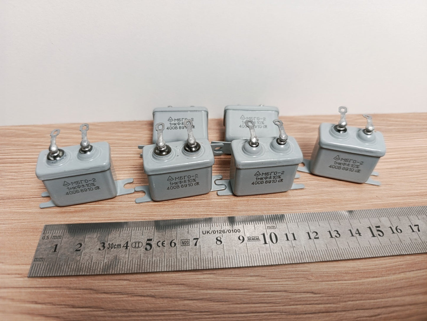 6Pcs. 1uF 400 V RUSSIAN PAPER IN OIL PIO AUDIO CAPACITORS MBGO-2 МБГO-2 NEW