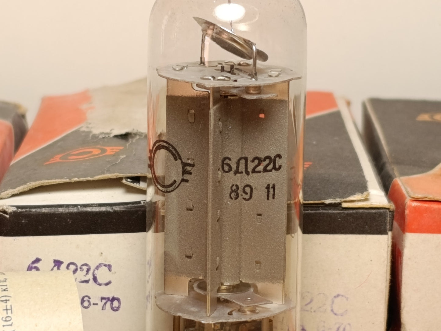 4 Pcs. 6D22S = EY500 Rectifier Diode Tube SVETLANA Soviet with Boxes