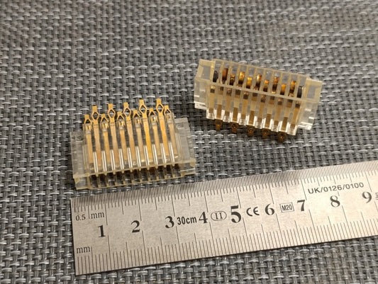 Studer Contact 11 golden Pin 12-212-001 MALE CONNECTOR Lot Of 2pcs. NEW/NOS
