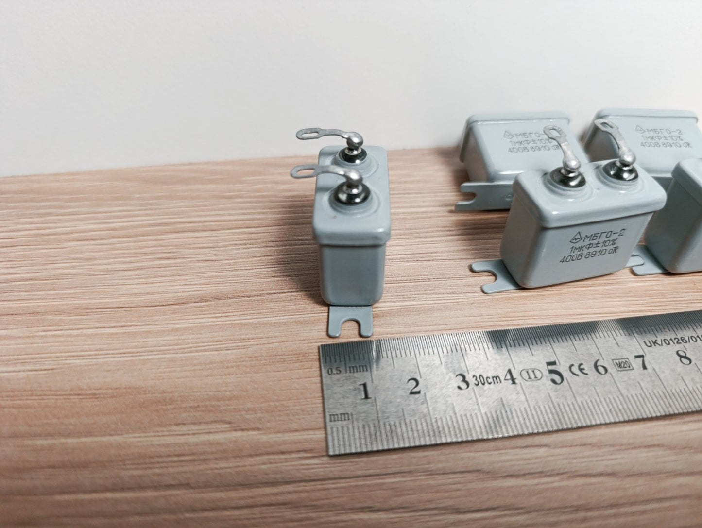 6Pcs. 1uF 400 V RUSSIAN PAPER IN OIL PIO AUDIO CAPACITORS MBGO-2 МБГO-2 NEW
