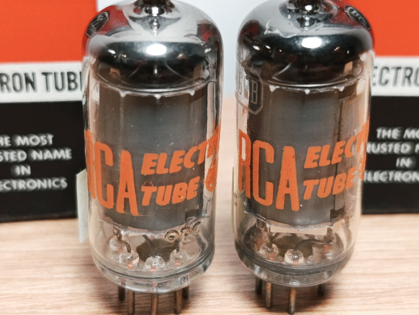 PAIR Matched NOS 6AU6WB RCA ~  6AU6 EF94 Mic General Electric Co.  USA made