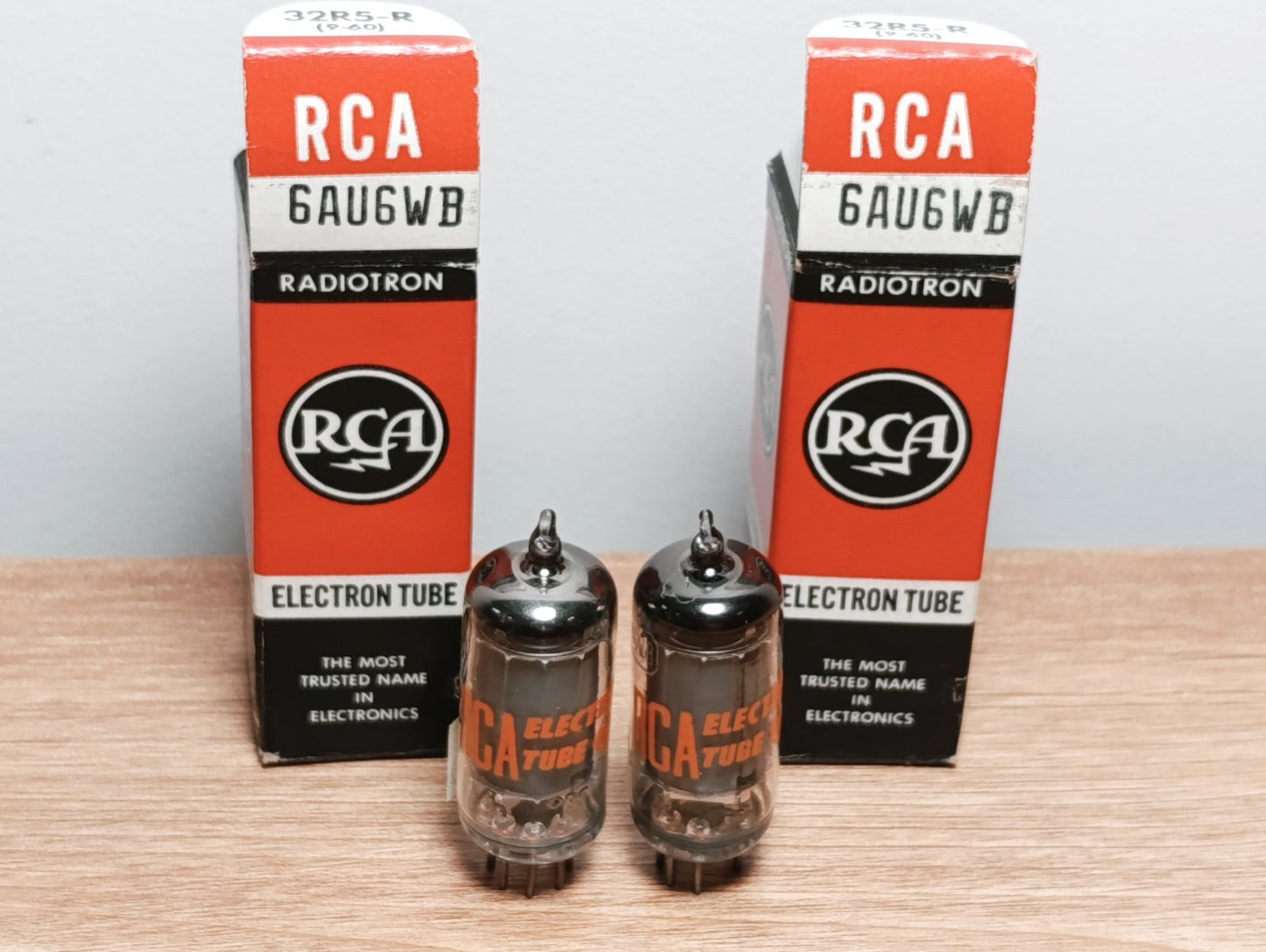 PAIR Matched NOS 6AU6WB RCA ~  6AU6 EF94 Mic General Electric Co.  USA made
