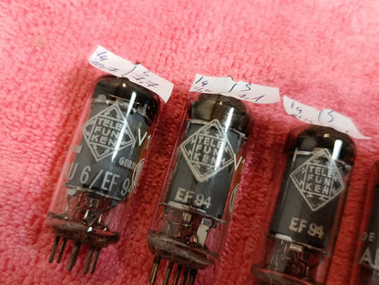 Tested 1Pcs. 6AU6 Telefunken EF94 diamond tube West Germany NOS NEW