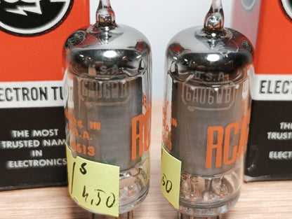 PAIR Matched NOS 6AU6WB RCA ~  6AU6 EF94 Mic General Electric Co.  USA made