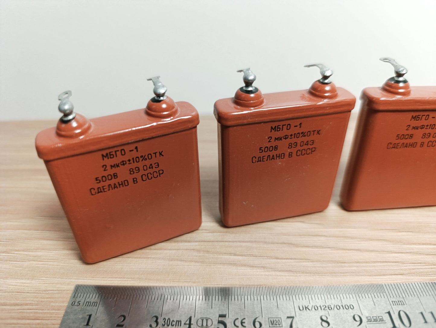 4Pcs. 2uF 500 V RUSSIAN PAPER IN OIL PIO AUDIO CAPACITORS MBGO-1 МБГO-1