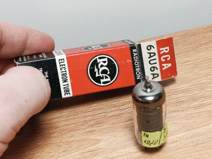 1Pcs. Tested NOS 6AU6A RCA ~  6AU6 EF94 Mic General Electric Co. USA made