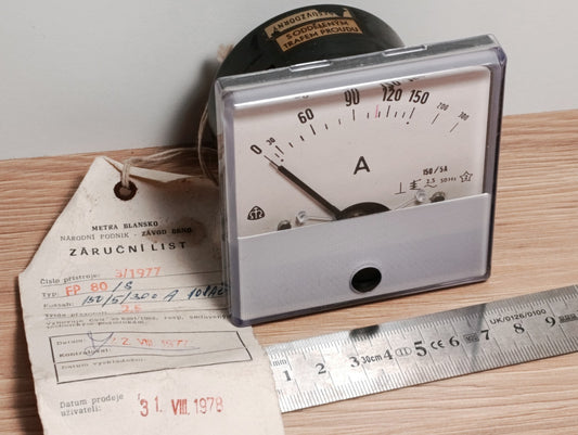 Ammeter ampere  FP 80/S 0-300A Vintage NOS NEW 1977 year