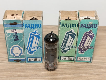 4pcs. 6P18P = EL82 6DY5 Output Pentode Tube REFLECTOR Soviet NEW in BOX 70-80's