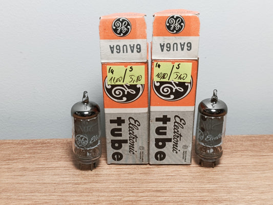 PAIR Matched NOS 6AU6 GE ~ EF94 Mic General Electric Co. USA made