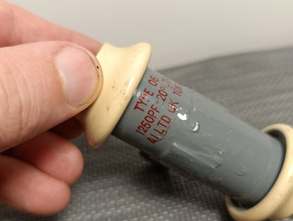Type 06 Plessey Feed Thru Capacitor 1250pf 10kv (Pull) USED