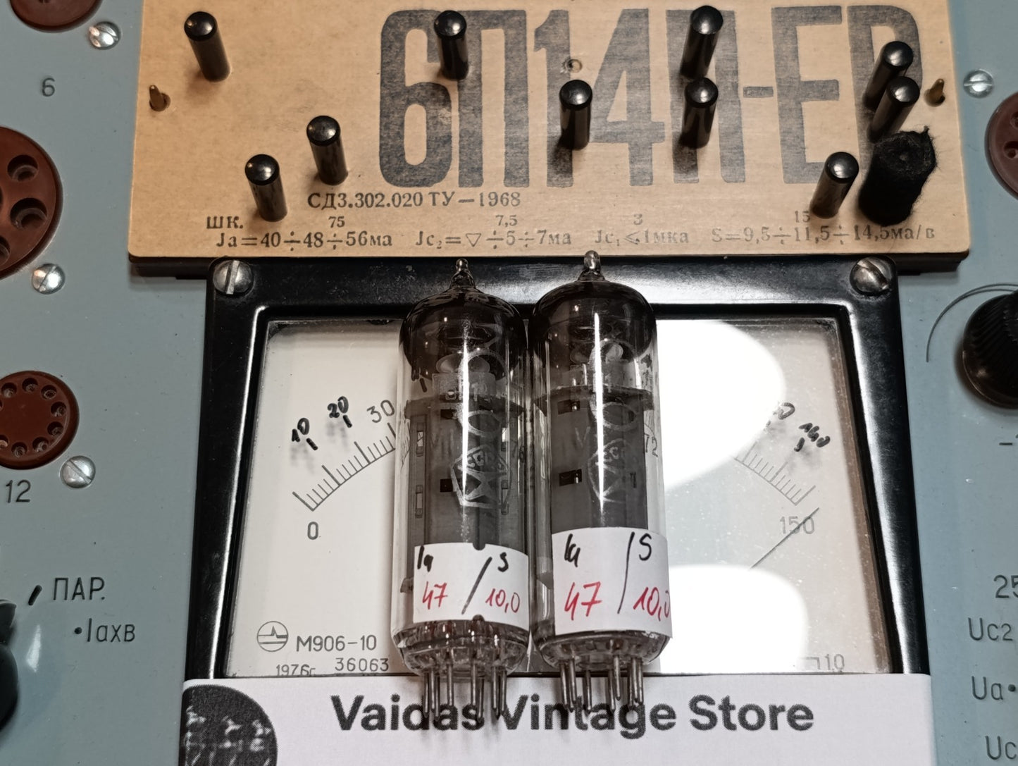 2pcs New 6P14P-K Matched Pair Gold Grid tube EL84 6BQ5 7189 NOS 1970's
