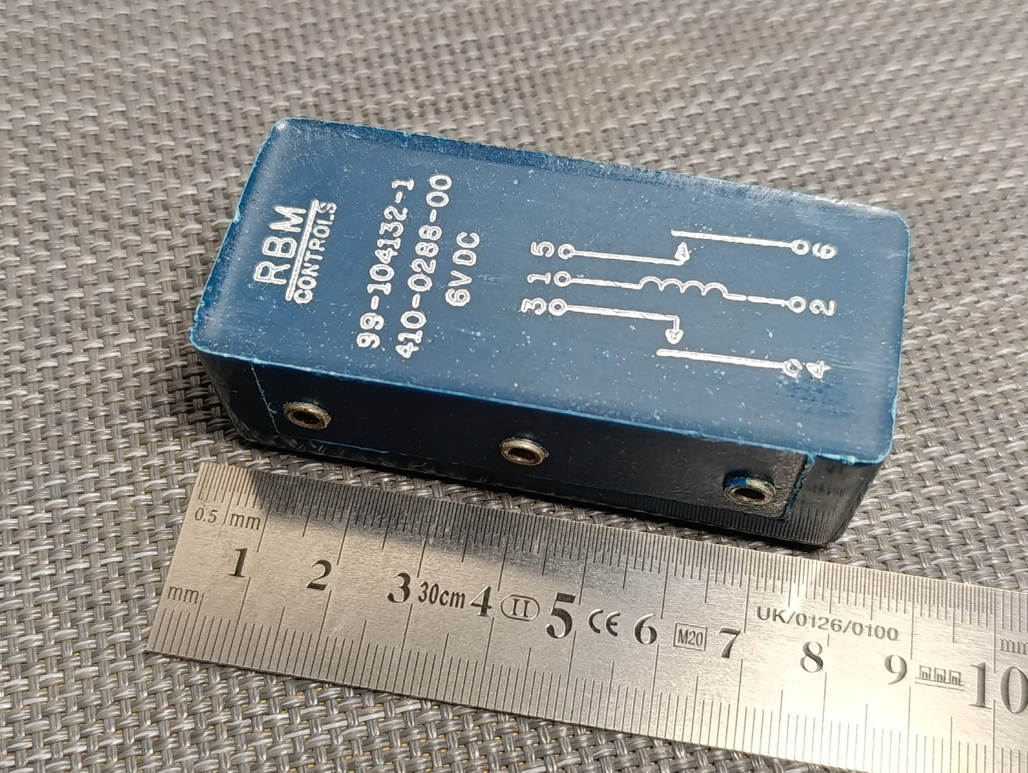 1 PCS. RBM CONTROLS SR 7100 Hi Voltage Relay ( 6VDC COIL) USED 410-0288-00