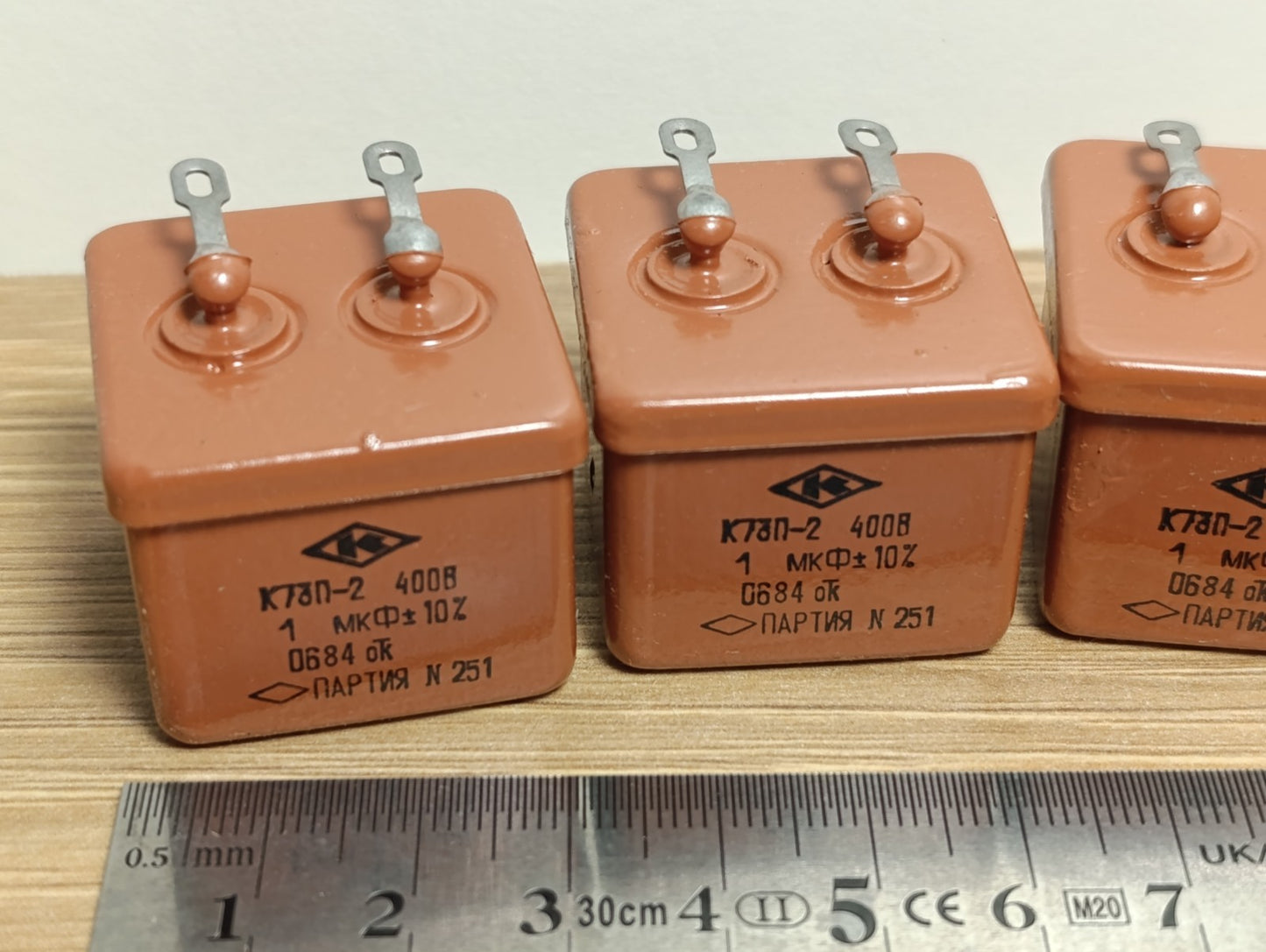 4Pcs. AUDIO CAPACITOR K73P-2 400V 1uF 10% NOS PETP USSR NOS