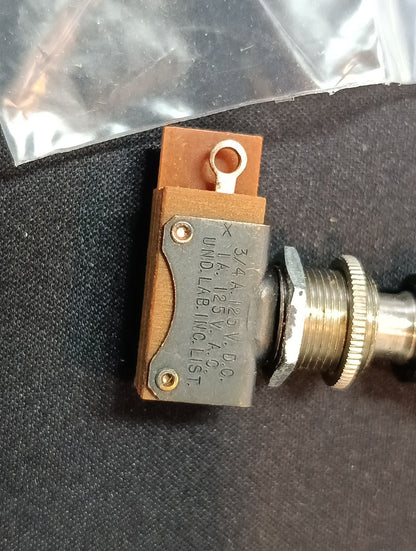 (1Pcs.) A-H&H switch push button 3/4A 125V.D.C NOS Vintage