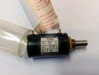 1pcs - BECKMAN Heliopt  5K  0.25%  +5% tol. Potentiometer NEW  Britain made