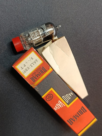 LAMPE double diode 6AL5 BRIMAR ENGLAND TUBE TESTED 100% NOS NIB