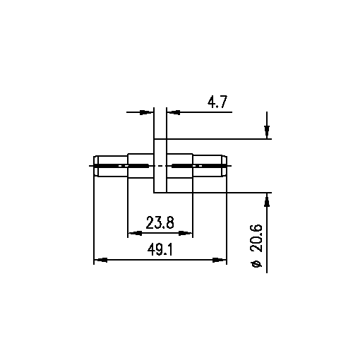 Spinner Rigid line coupling element 7/8" EIA silver-plated BN 911715