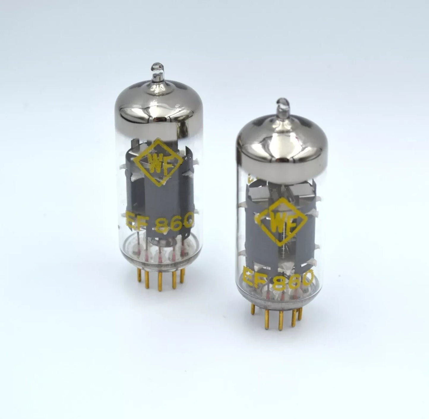 2PCS. LOT EF860 WF RFT  VACUUM TUBES NOS NEW GOLD PINS = EF800 EF80