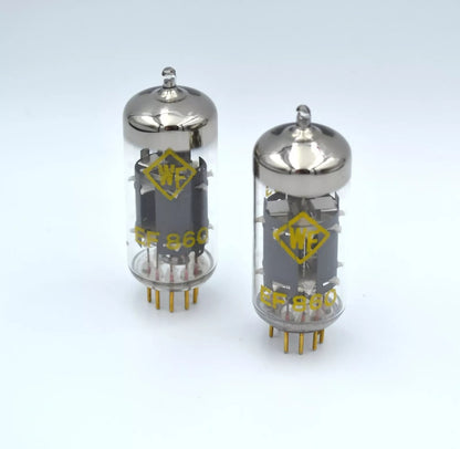 2PCS. LOT EF860 WF RFT  VACUUM TUBES NOS NEW GOLD PINS = EF800 EF80