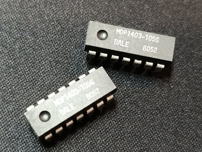 (2 pcs). DALE MDP1403-105G IC Ceramic Dip microprocessor DIP New NOS 80's