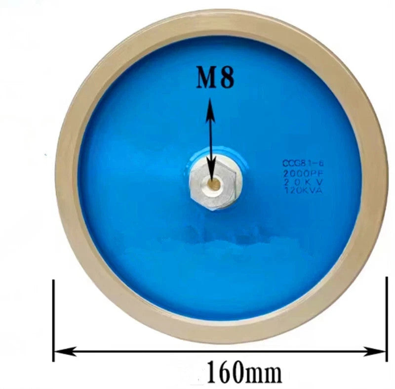 1Pc CCG81-6U 2000PF 20KV 120KVA High Frequency Voltage Ceramic Capacitor M8 NEW