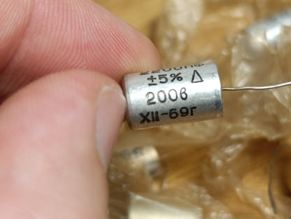 10x FT-1 2200pf 5% 200V NOS Soviet USSR Teflon capacitors / New / 10 pcs