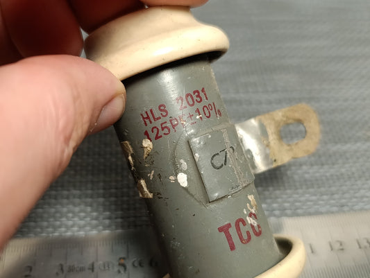 Feed Thru Capacitor 125pf 10kv TCC HLS 2031  (Pull) USED