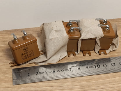 5Pcs. 2uF 300 V RUSSIAN PAPER IN OIL PIO AUDIO CAPACITORS MBGO-2 МБГO-2 NEW