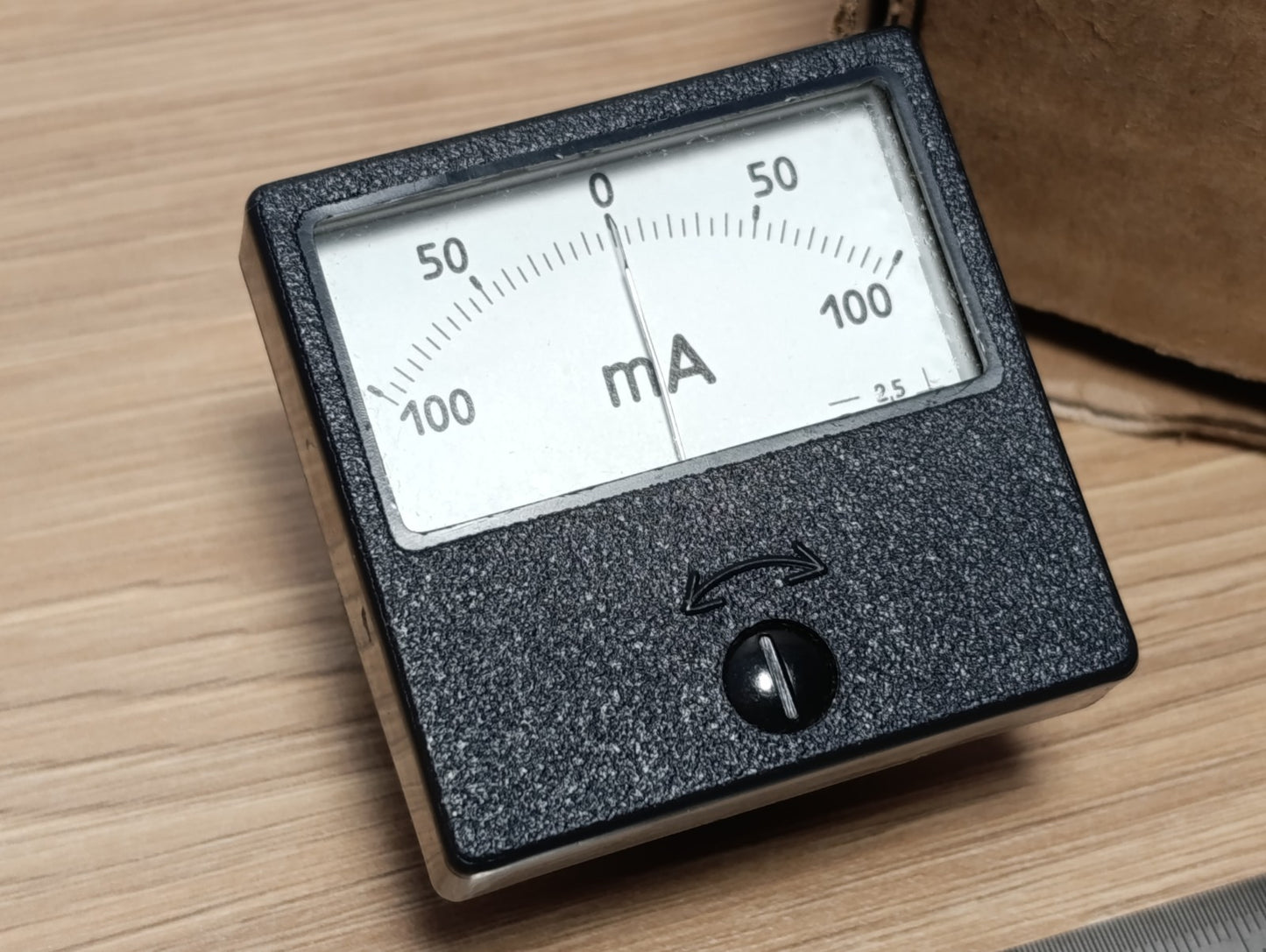 Mili Amper Meter 100-0-100 mA Analog Panel USSR Ammeter Vintage in box NOS
